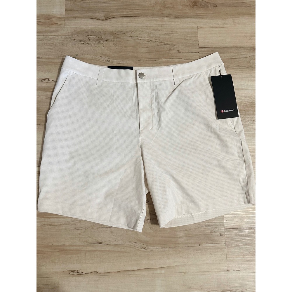 New Lululemon ABC Classic-Fit Short 7" *WovenAir in Bone Men's Size 36